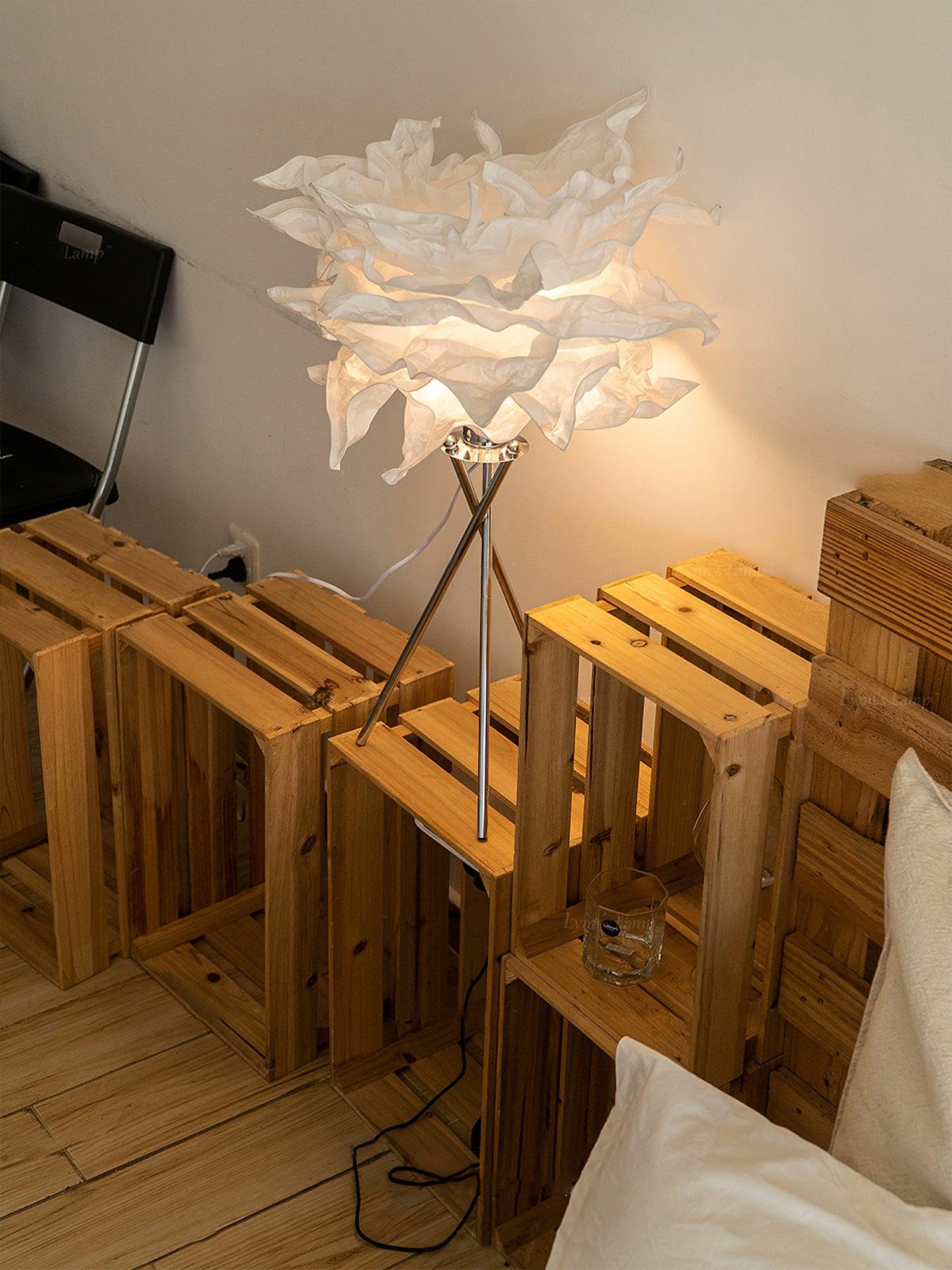 peony Modern Paper Table Lamp - Neutral Decor