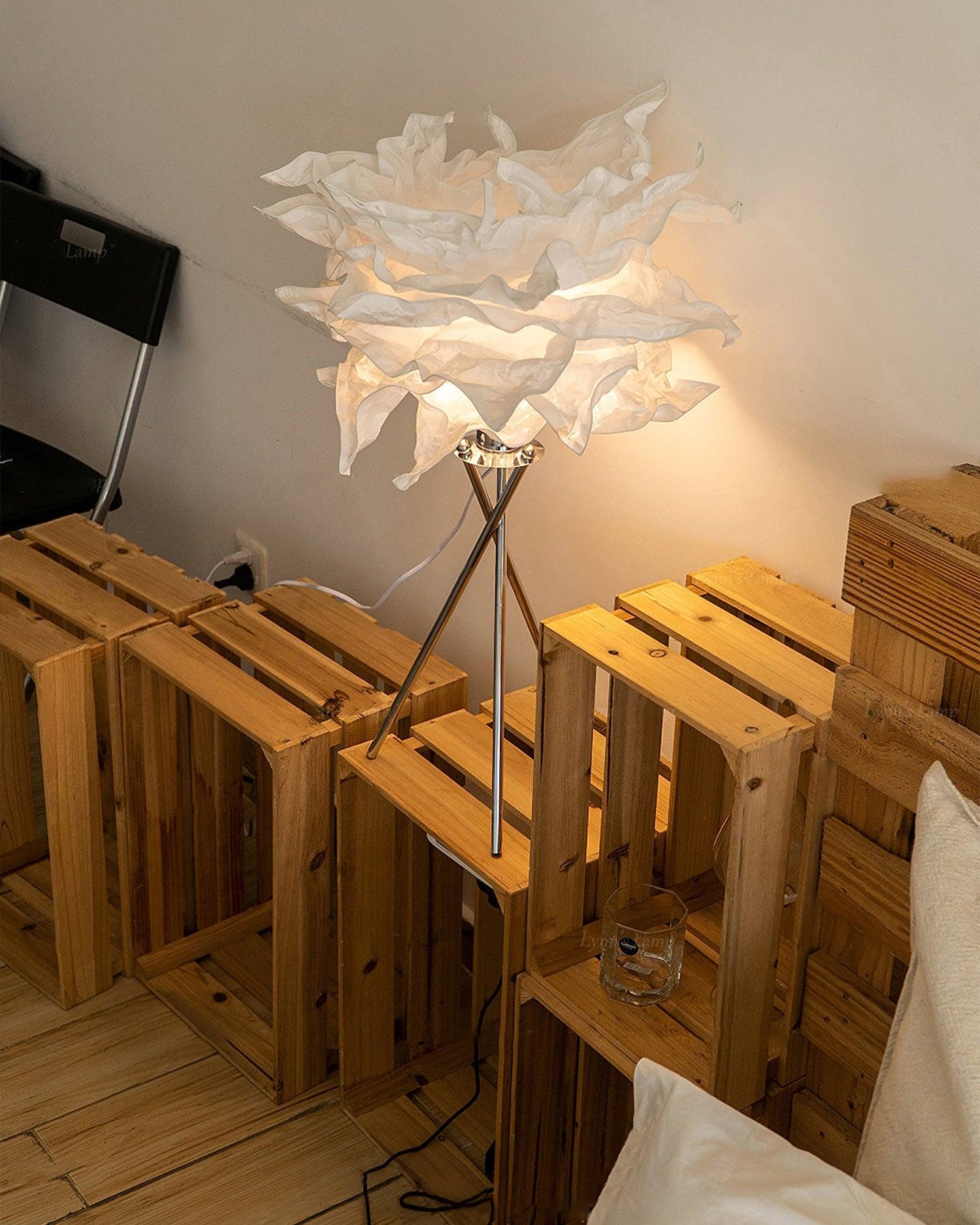 peony Modern Paper Table Lamp - Neutral Decor