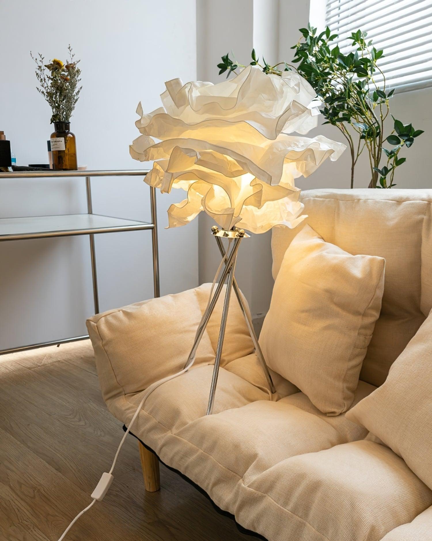 peony Modern Paper Table Lamp - Neutral Decor