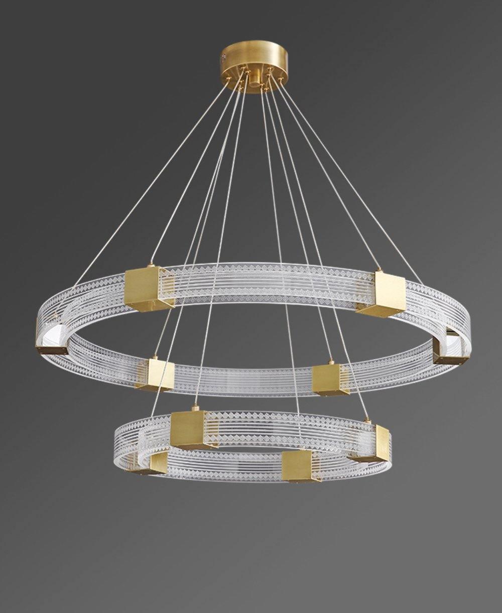 Eurdora Modern Minimalist Ring LED Chandelier - Neutral Decor