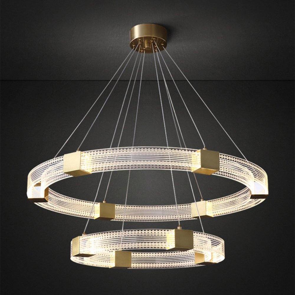 Eurdora Modern Minimalist Ring LED Chandelier - Neutral Decor