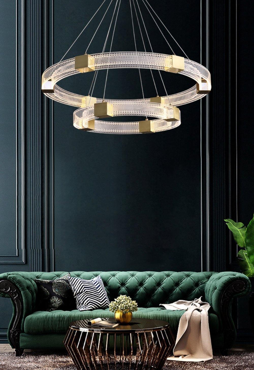 Eurdora Modern Minimalist Ring LED Chandelier - Neutral Decor