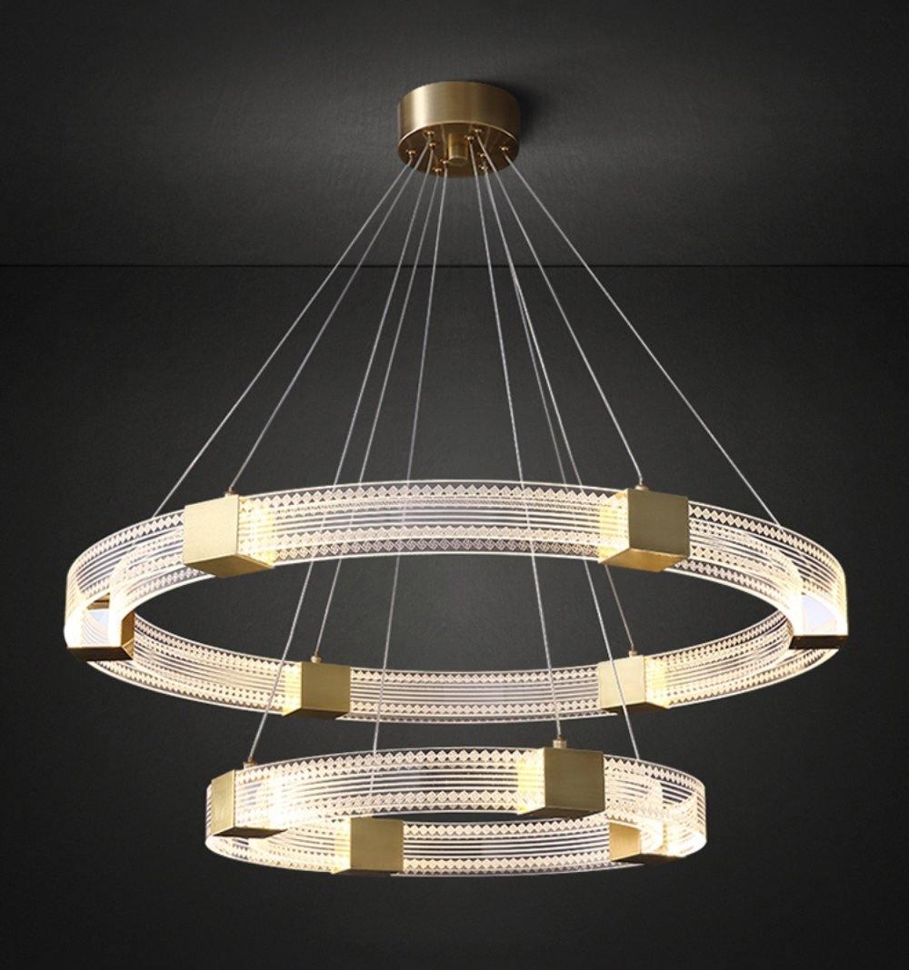 Eurdora Modern Minimalist Ring LED Chandelier - Neutral Decor