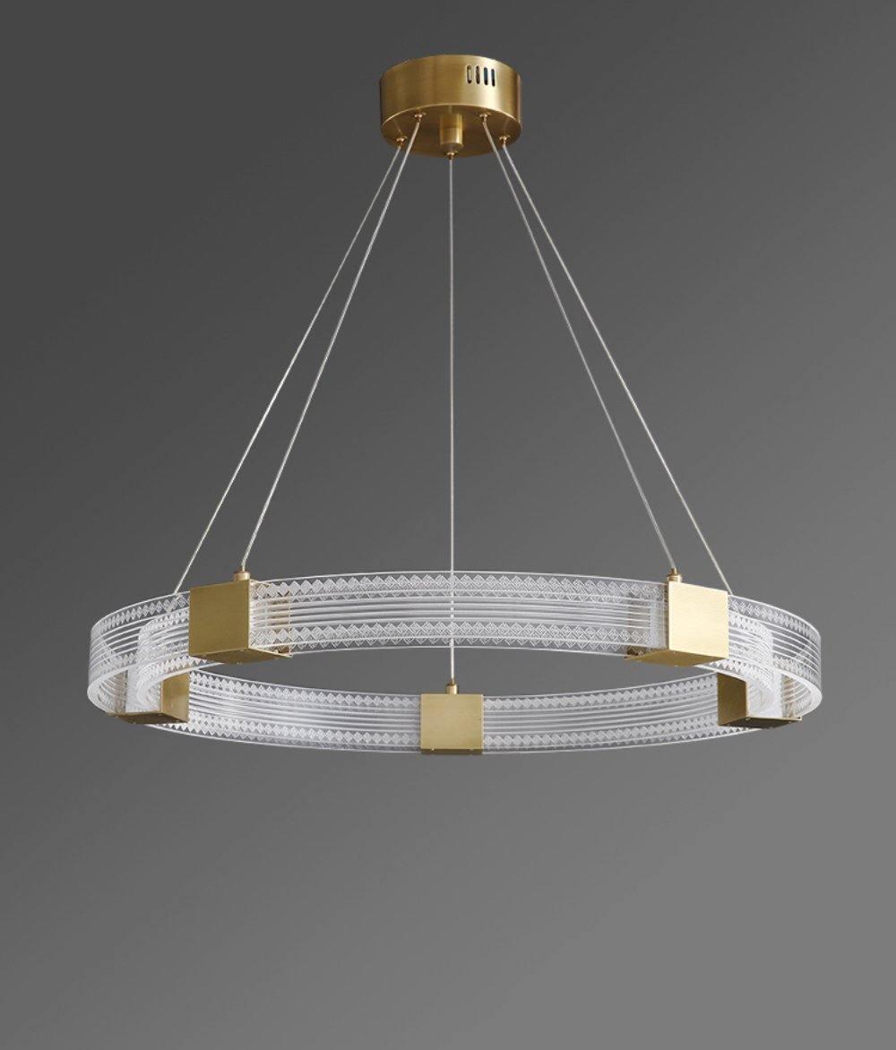 Eurdora Modern Minimalist Ring LED Chandelier - Neutral Decor