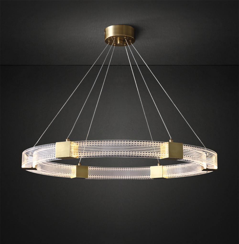 Eurdora Modern Minimalist Ring LED Chandelier - Neutral Decor