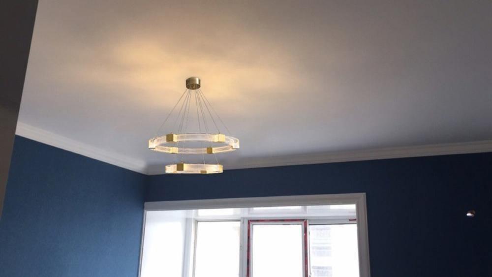 Eurdora Modern Minimalist Ring LED Chandelier - Neutral Decor