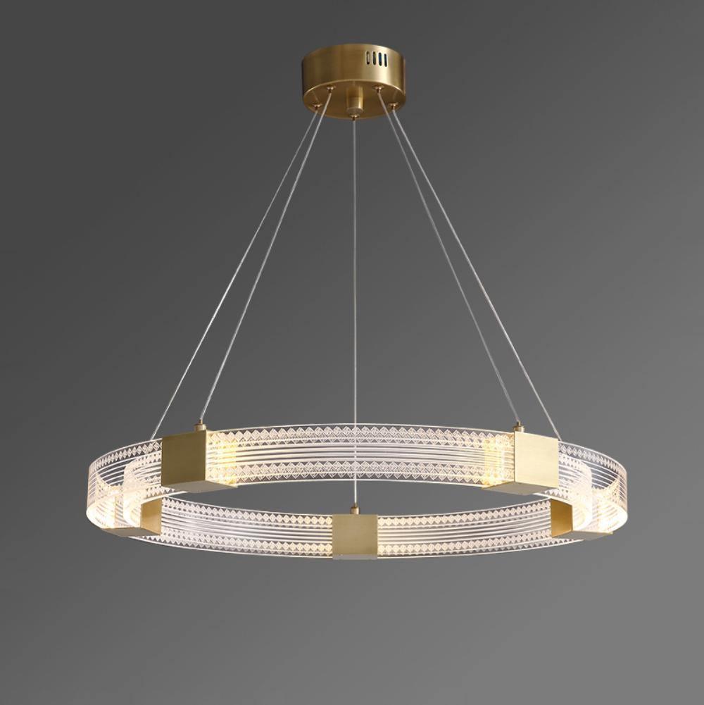 Eurdora Modern Minimalist Ring LED Chandelier - Neutral Decor