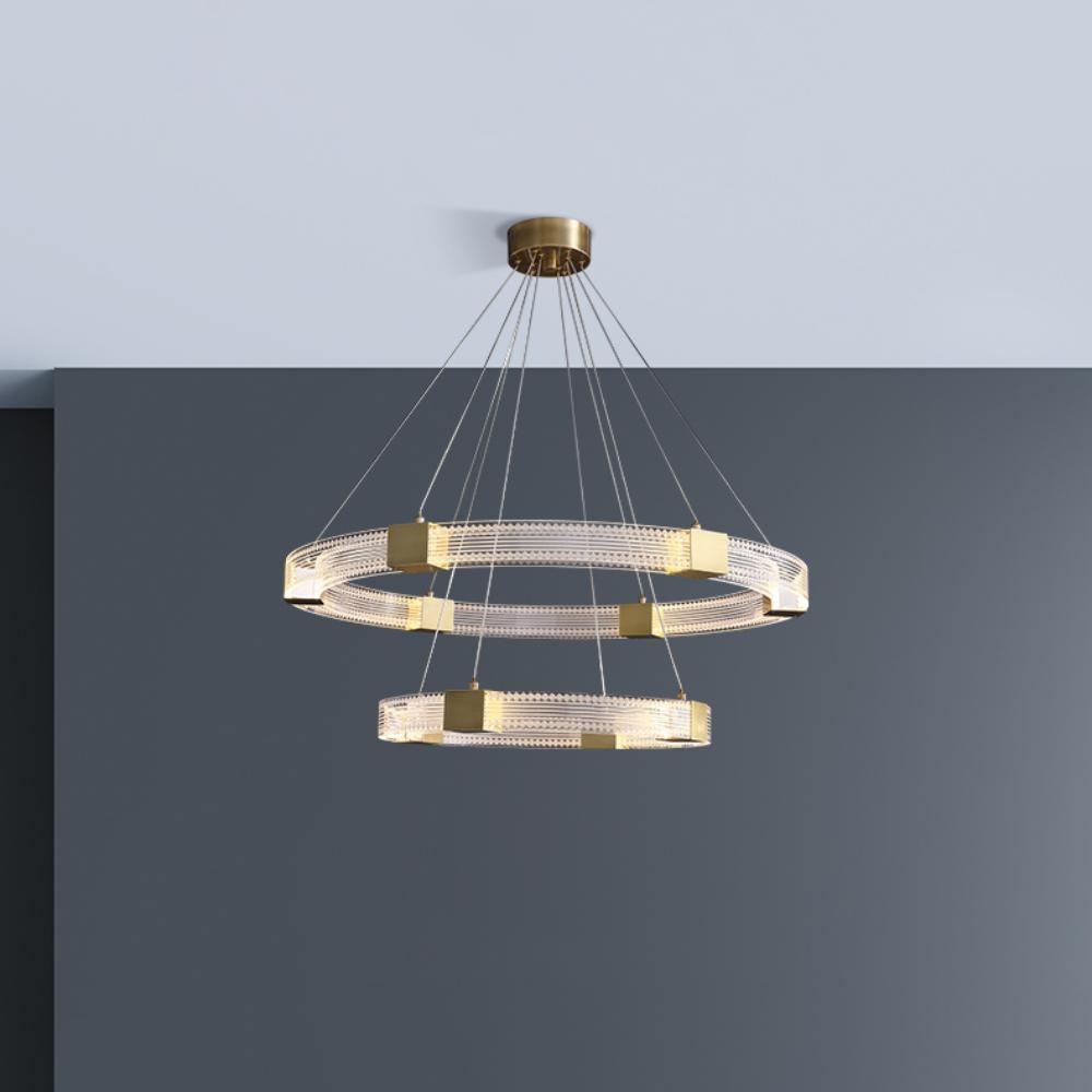 Eurdora Modern Minimalist Ring LED Chandelier - Neutral Decor