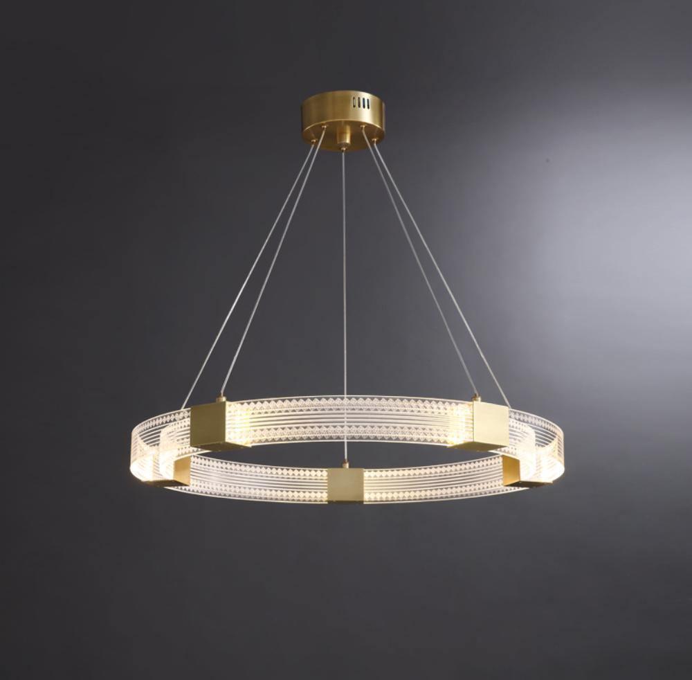 Eurdora Modern Minimalist Ring LED Chandelier - Neutral Decor