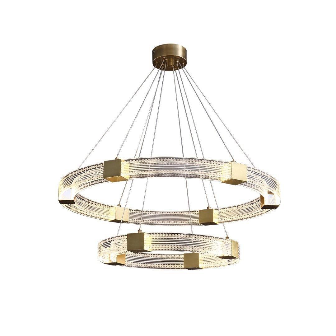 Eurdora Modern Minimalist Ring LED Chandelier - Neutral Decor
