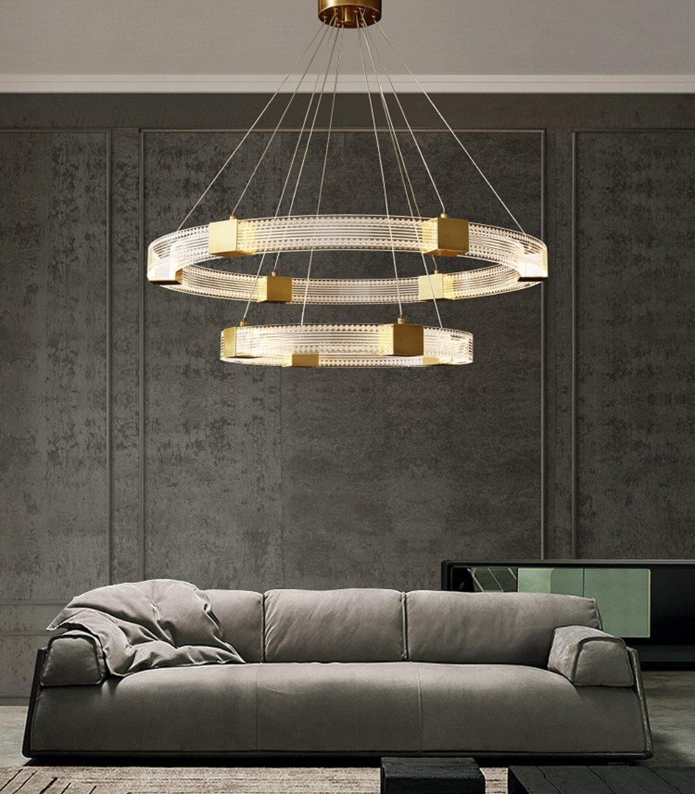 Eurdora Modern Minimalist Ring LED Chandelier - Neutral Decor