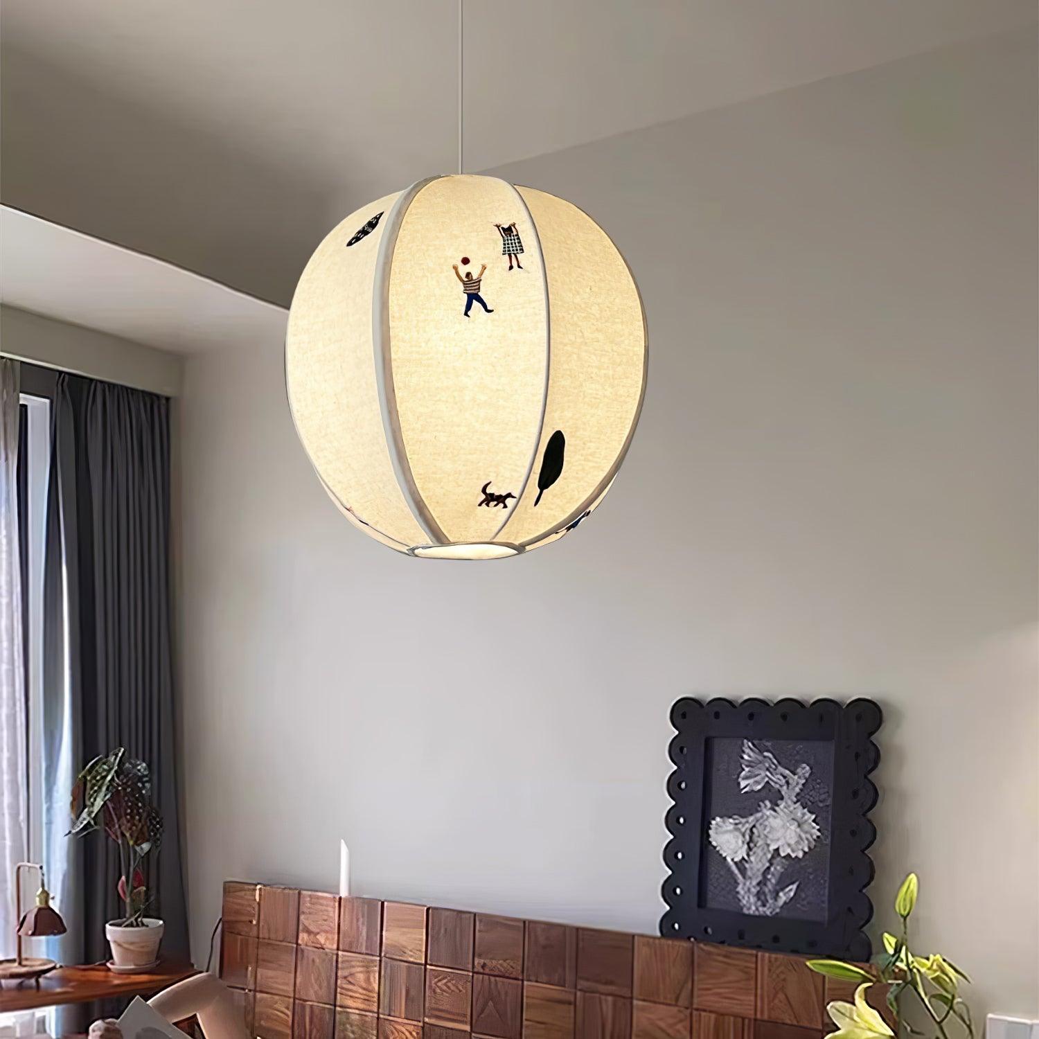 Wacell Art Textile Swag Fabric Pendant Lamp
