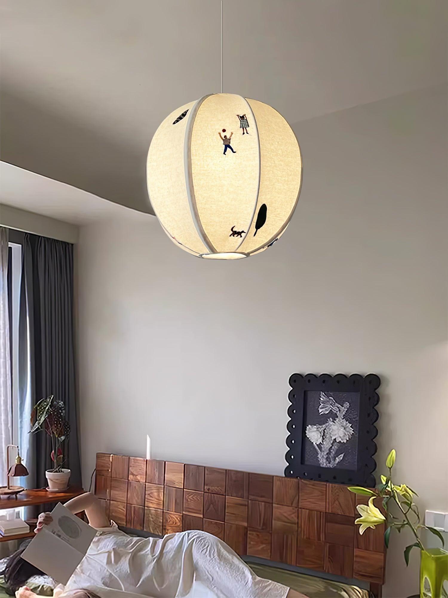 Wacell Art Textile Swag Fabric Pendant Lamp