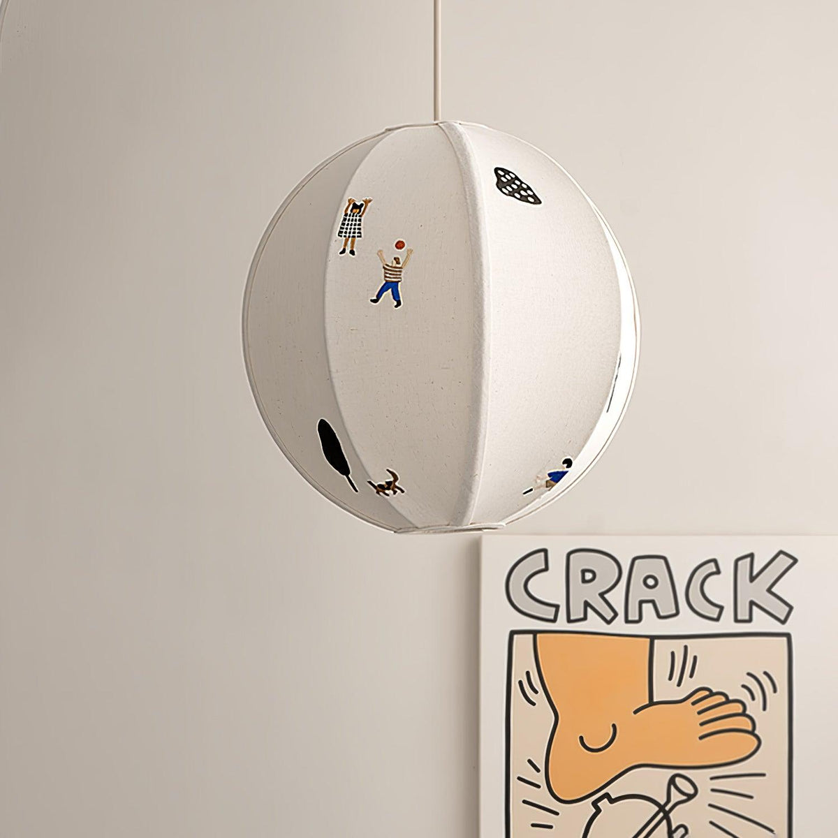 Wacell Art Textile Swag Fabric Pendant Lamp