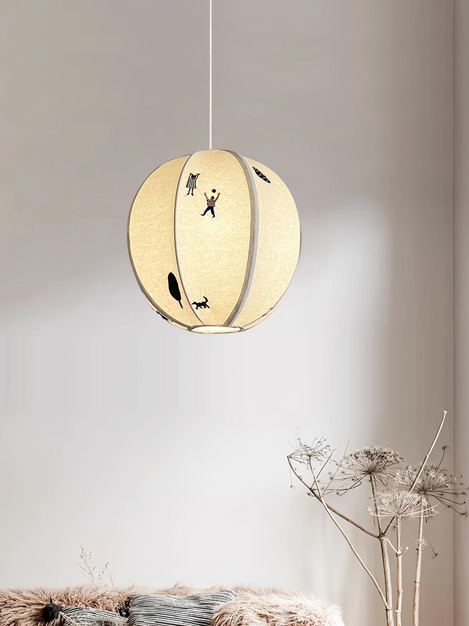 Wacell Art Textile Swag Fabric Pendant Lamp