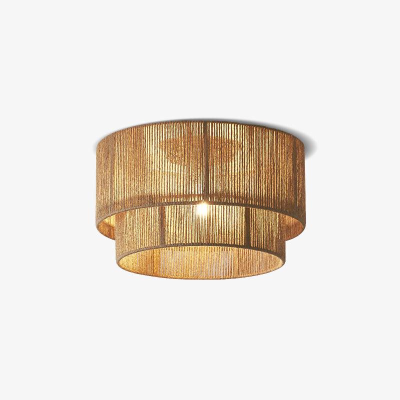 Casora Classic Art Natural Rope Ceiling Light