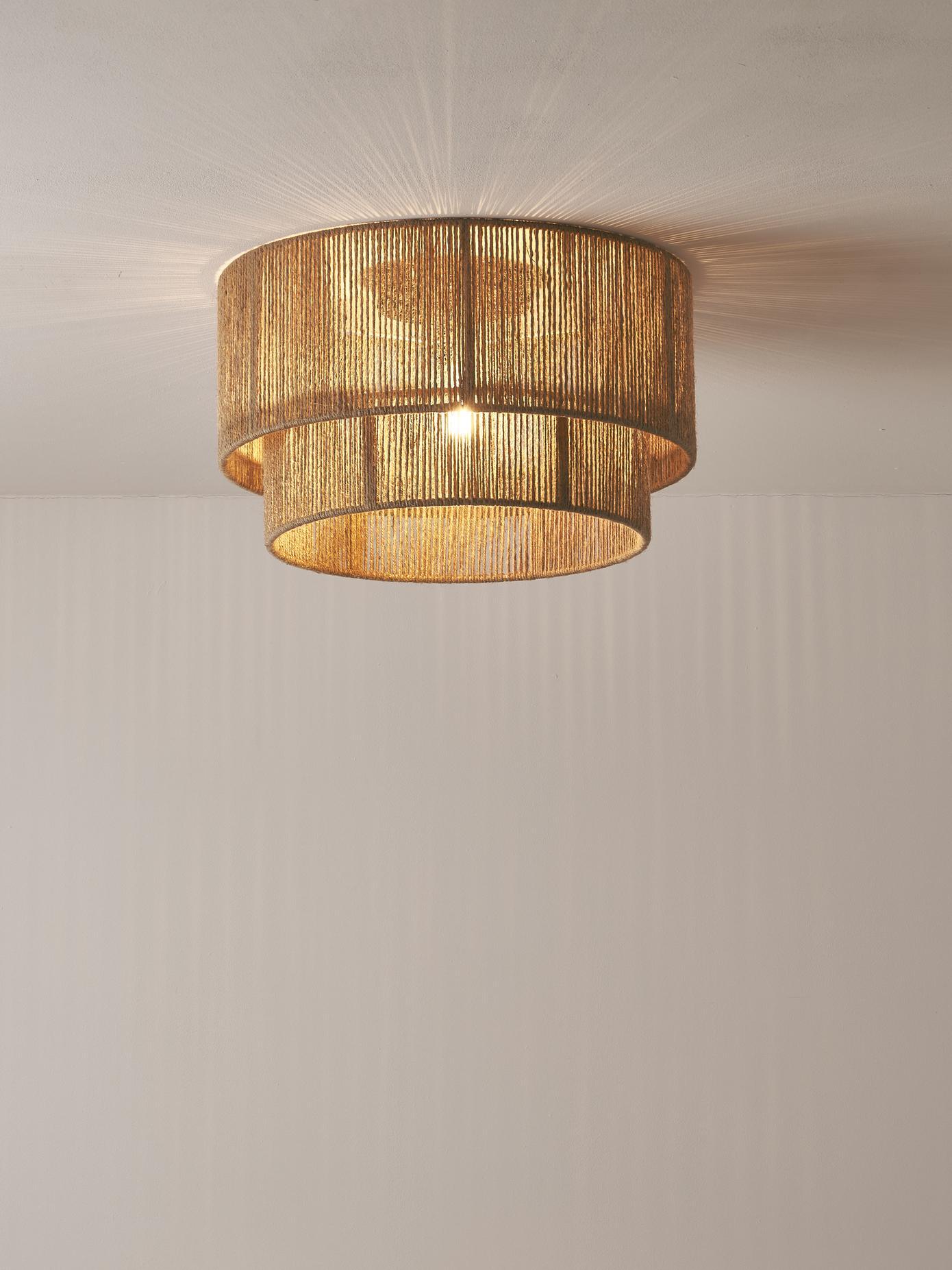 Casora Classic Art Natural Rope Ceiling Light