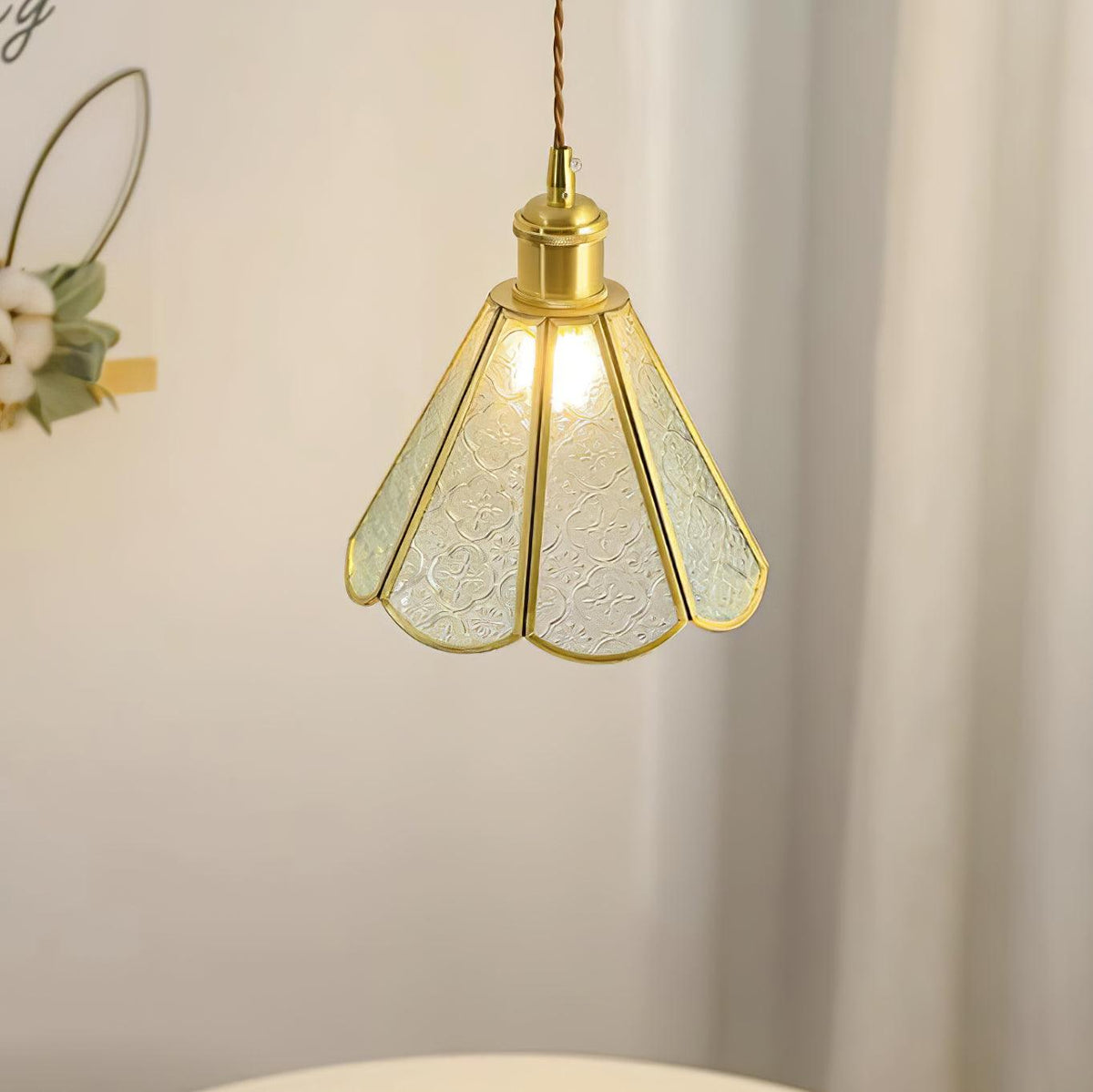 Arvane Brass & Glass Elegant Pendant Lamp