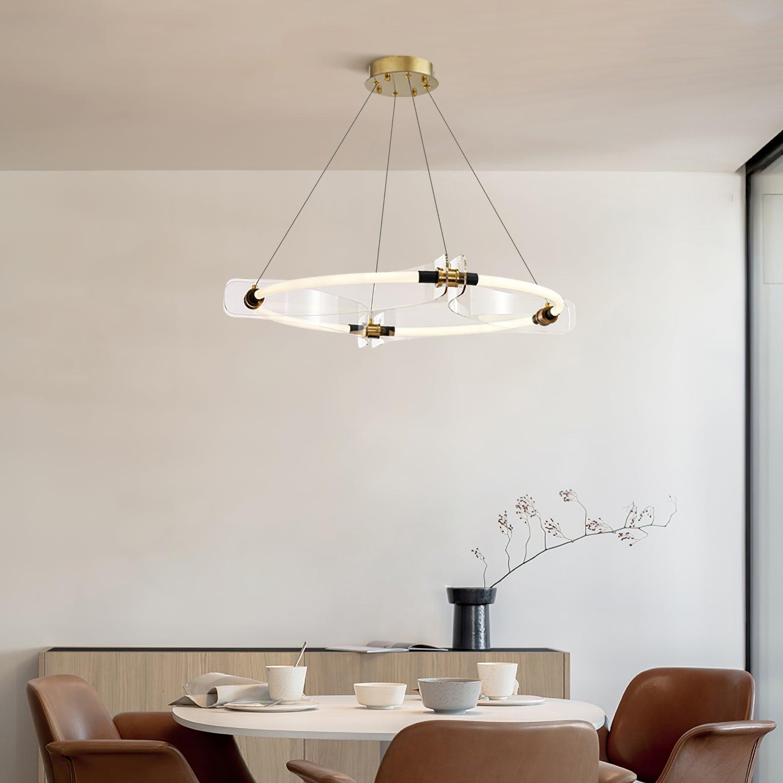 Casanine Chandelier Acrylic Gold Dining