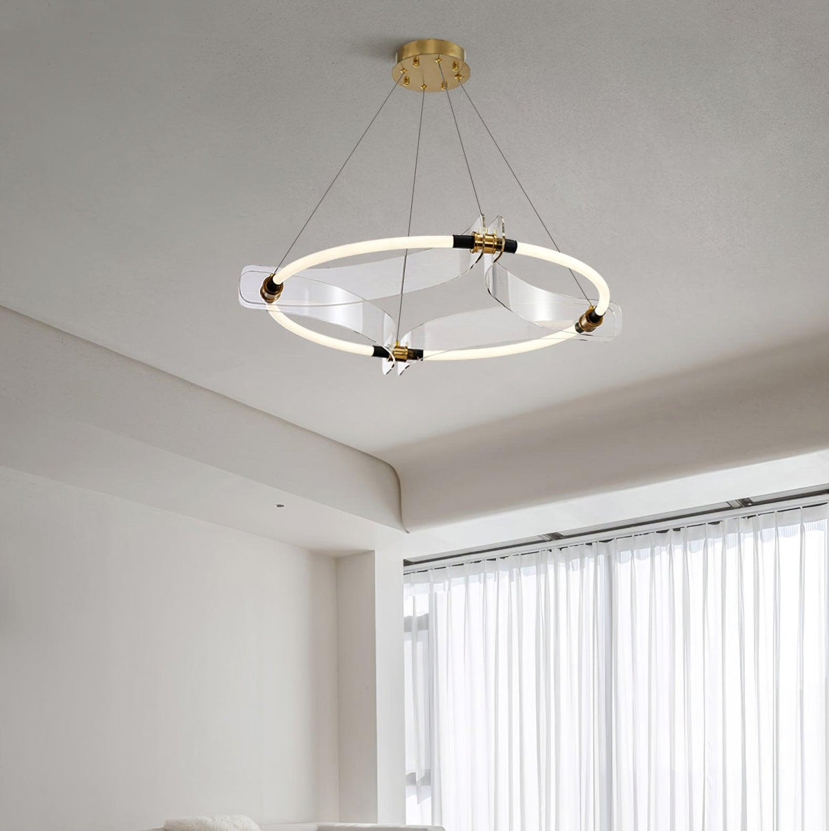 Casanine Chandelier Acrylic Gold Dining