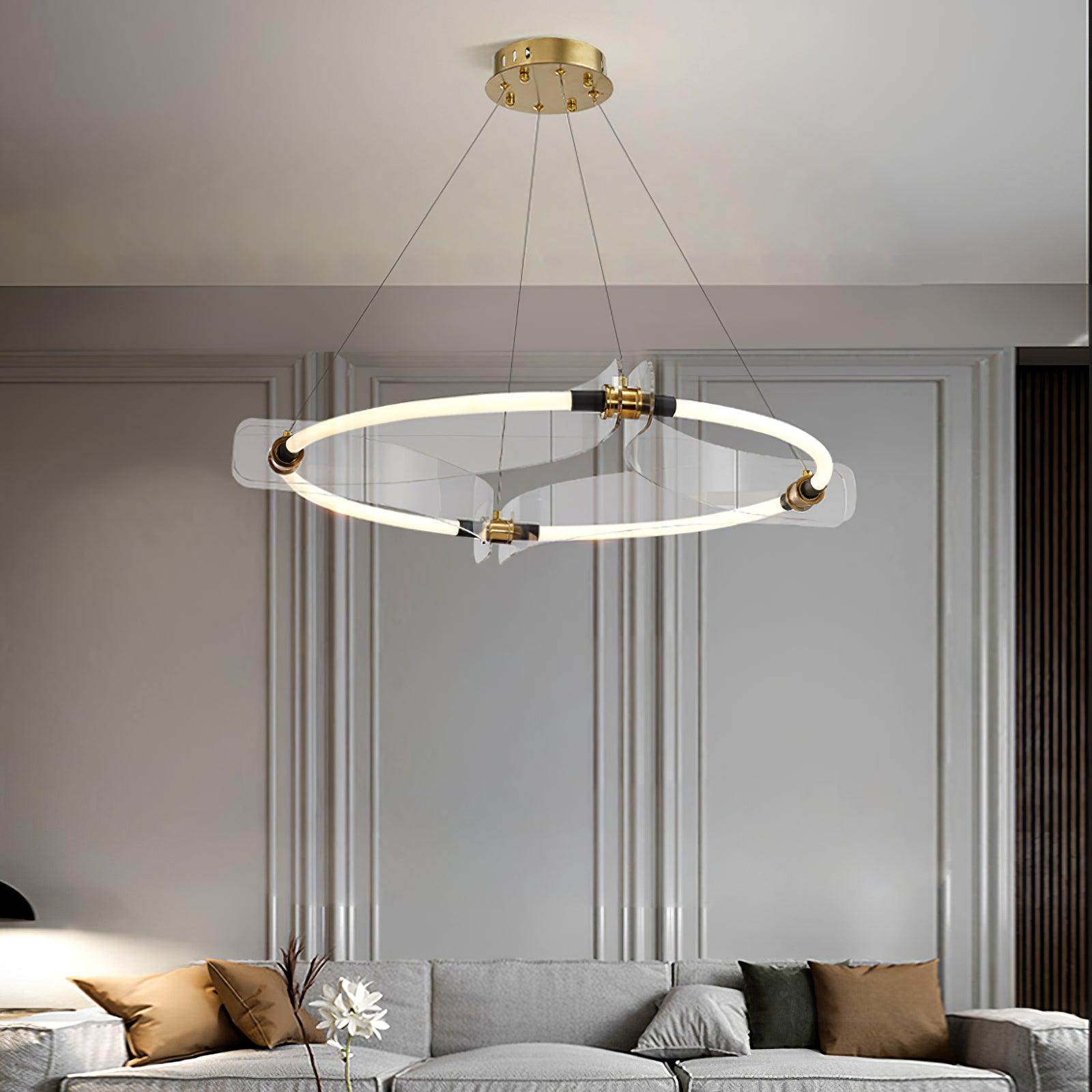 Casanine Chandelier Acrylic Gold Dining