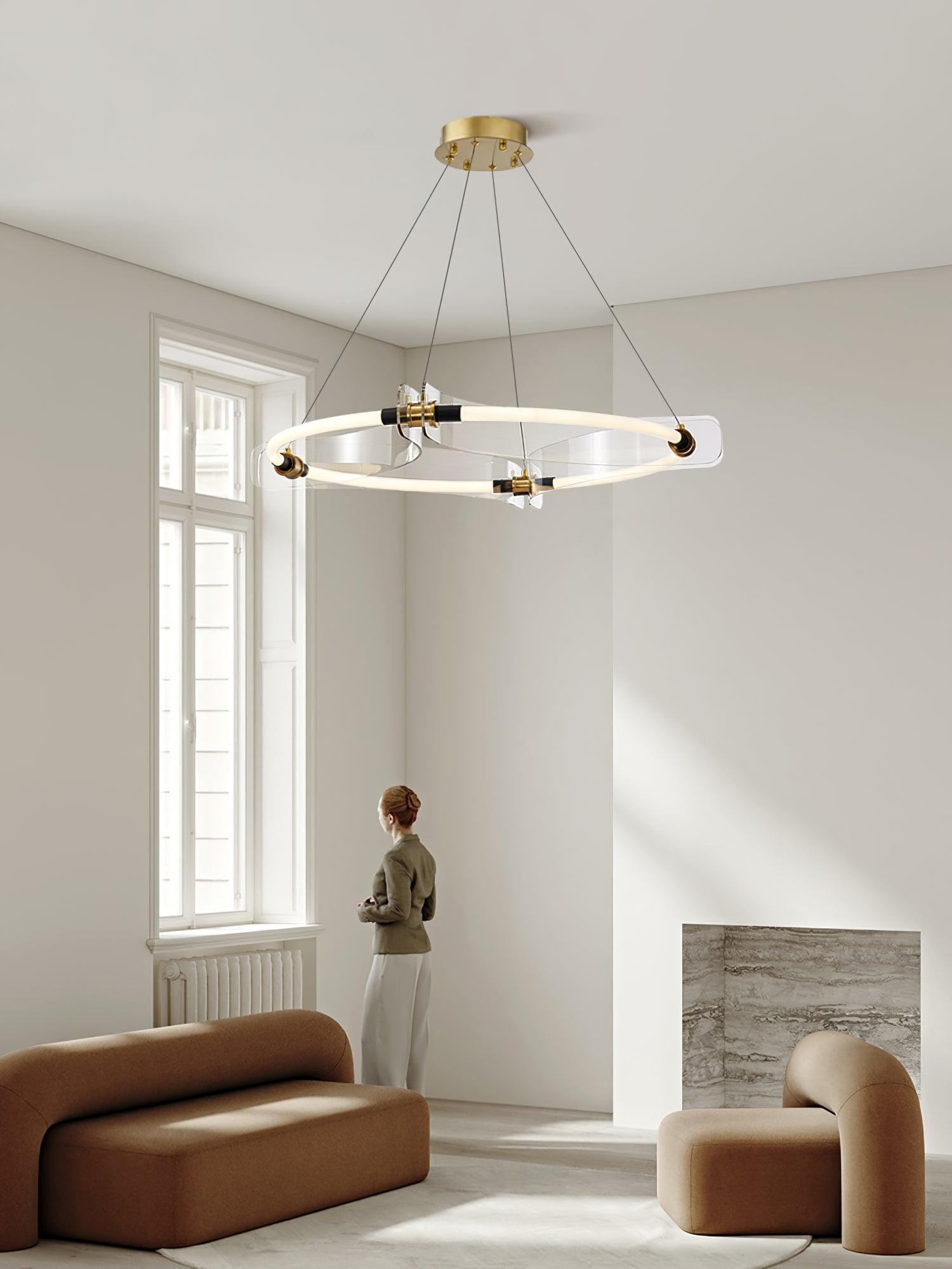 Casanine Chandelier Acrylic Gold Dining