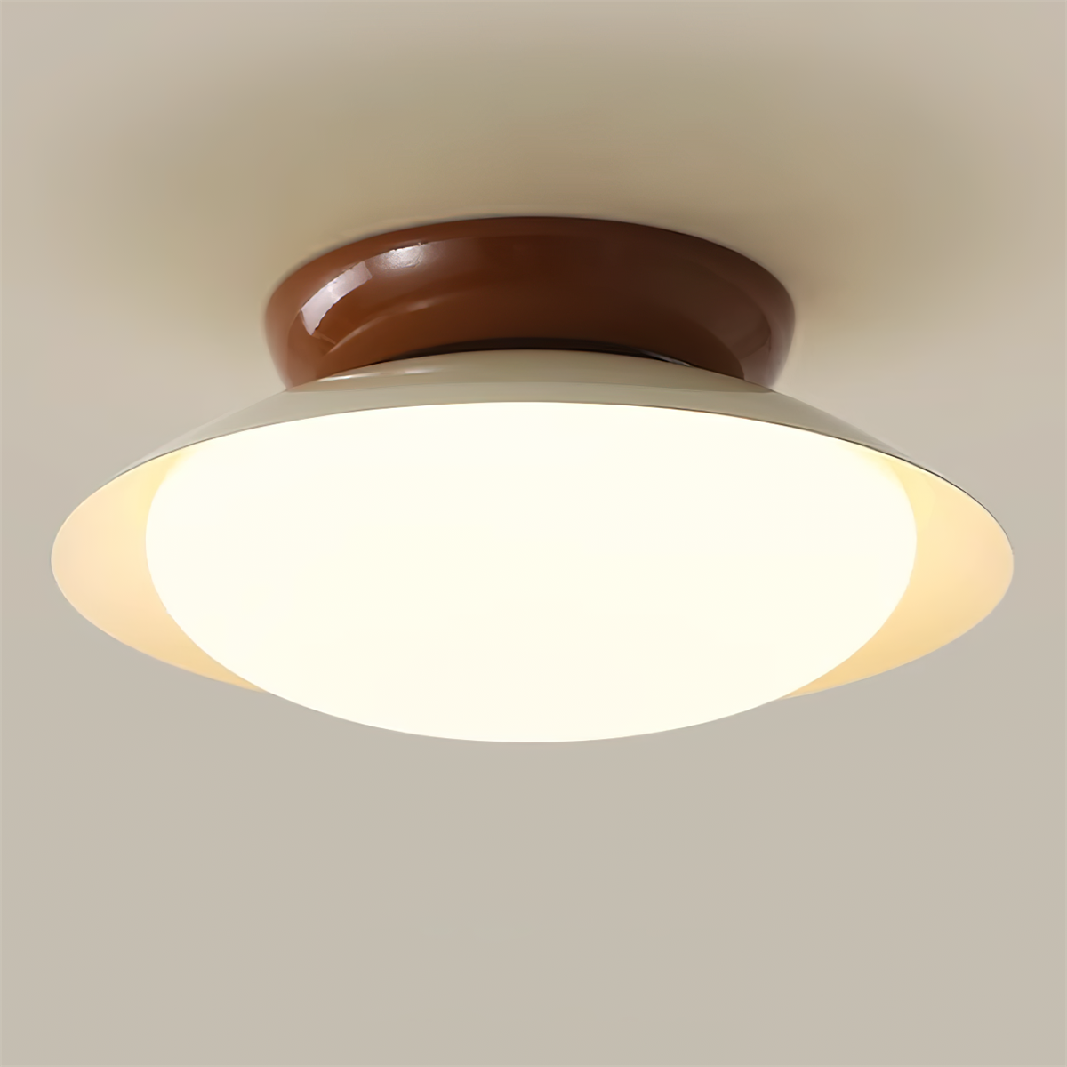 Aira Vintage Bowl-shaped LED Ceiling Light - Neutral Decor