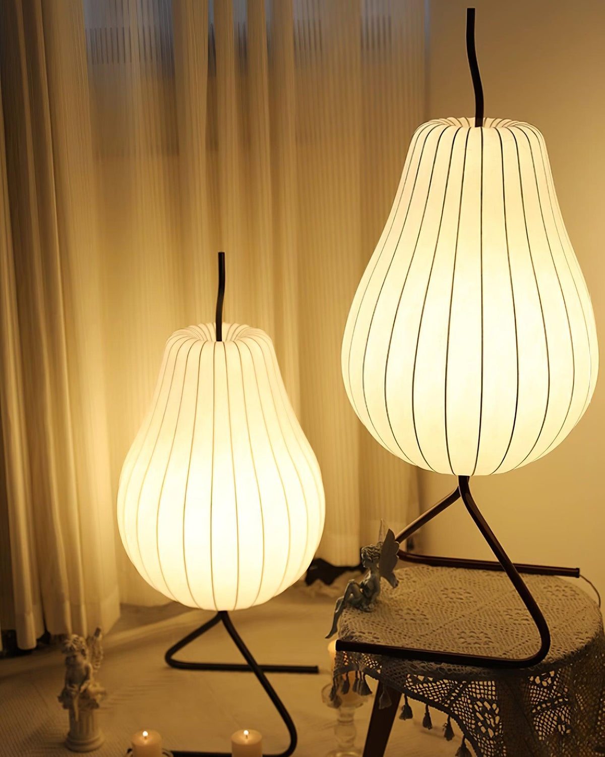 Calerielle Minimalist Pear Floor Lamp