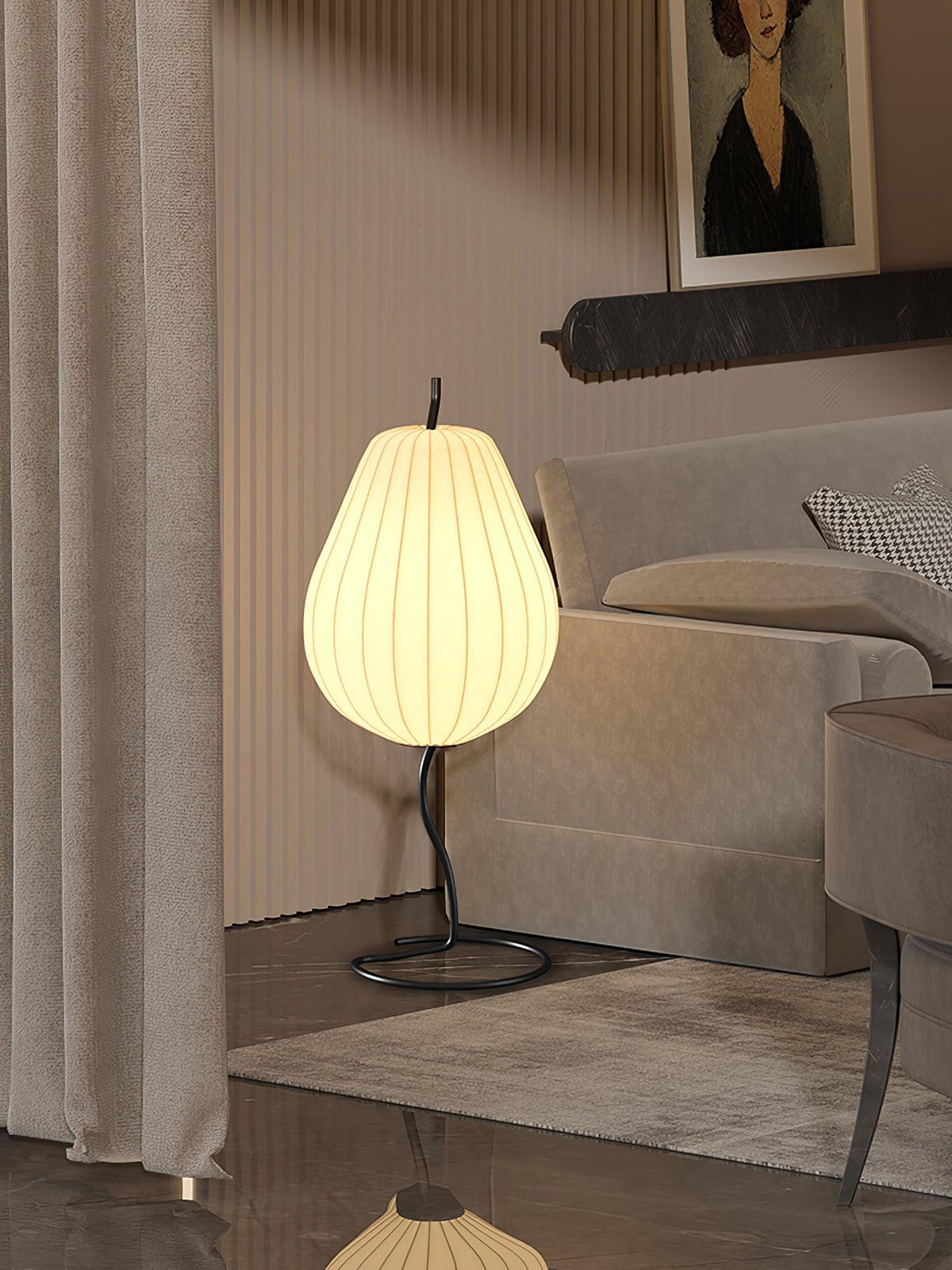 Calerielle Minimalist Pear Floor Lamp