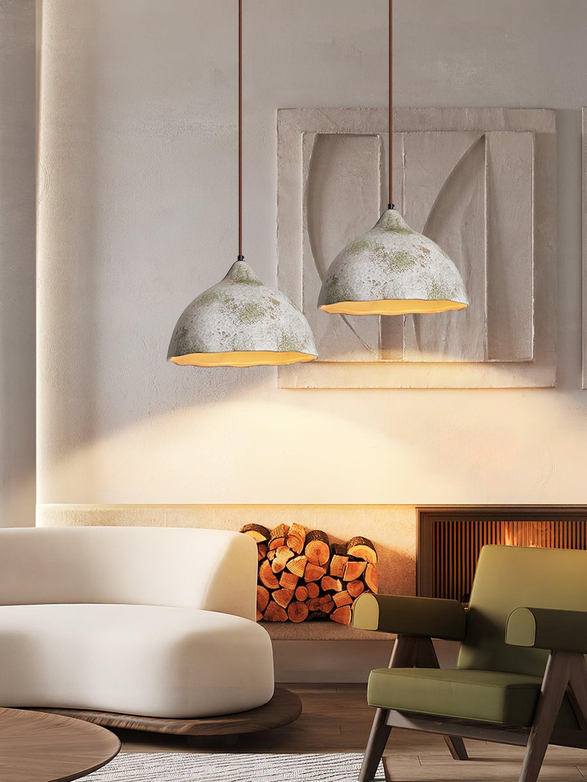 Moss Minimalist Wood Pendant Light