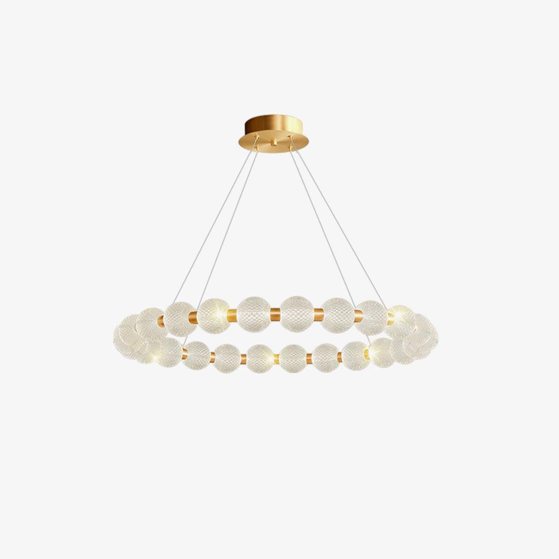 Soleena Chandelier Pearl Gold Ring Elegant