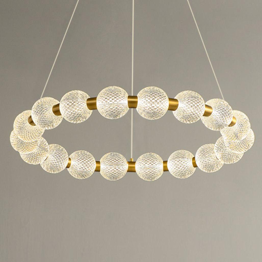 Soleena Chandelier Pearl Gold Ring Elegant