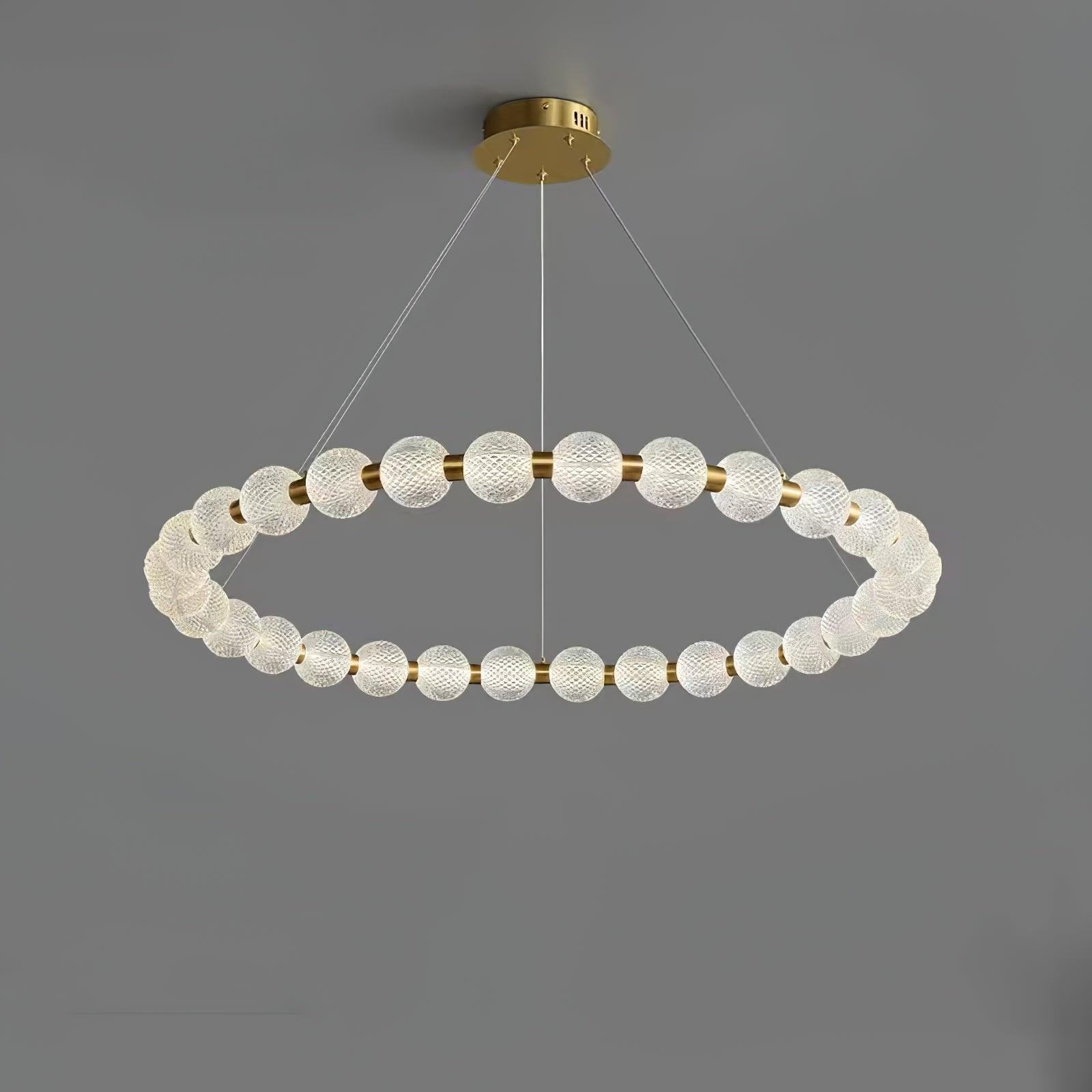 Soleena Chandelier Pearl Gold Ring Elegant