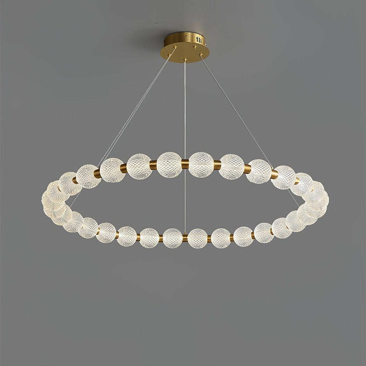 Soleena Chandelier Pearl Gold Ring Elegant
