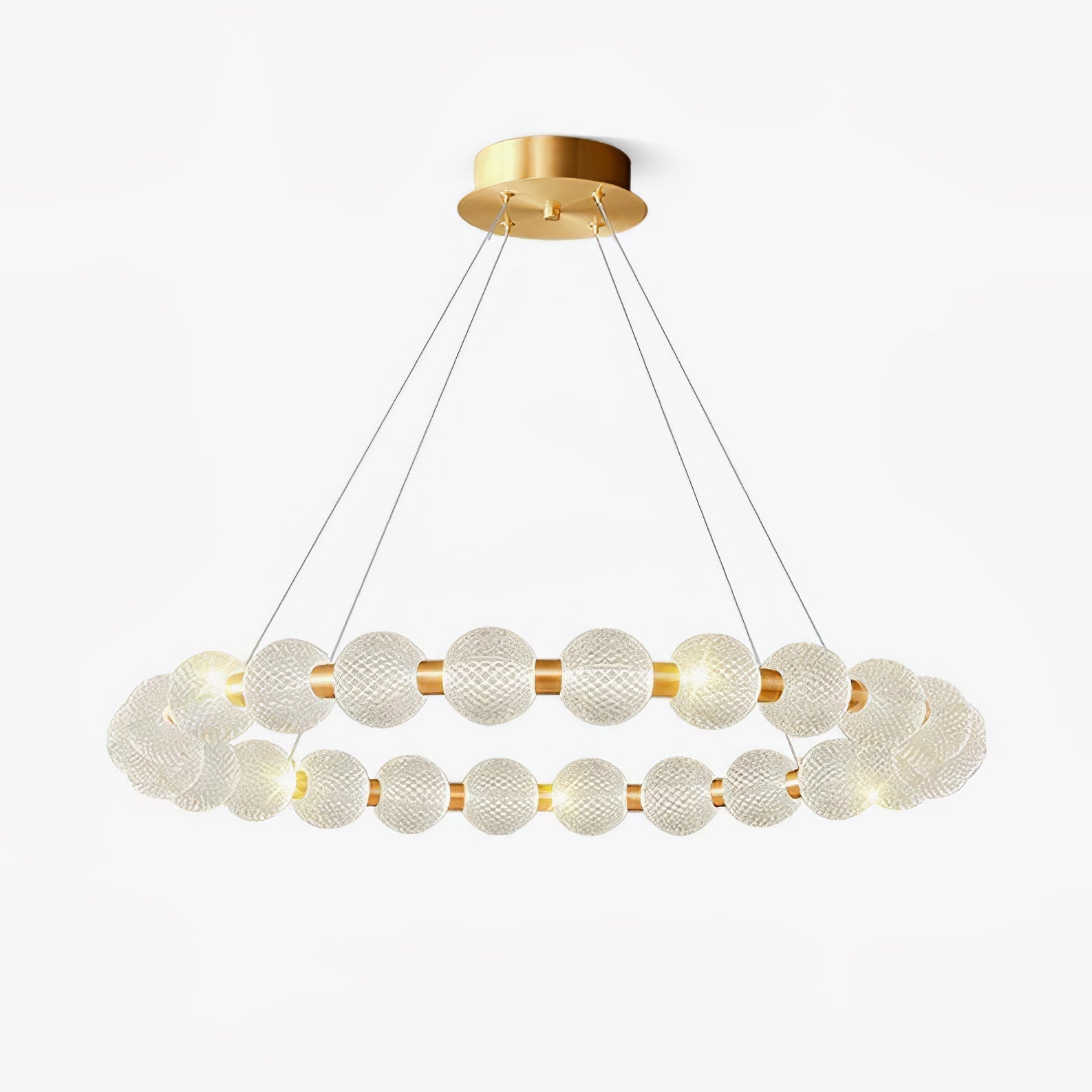Soleena Chandelier Pearl Gold Ring Elegant