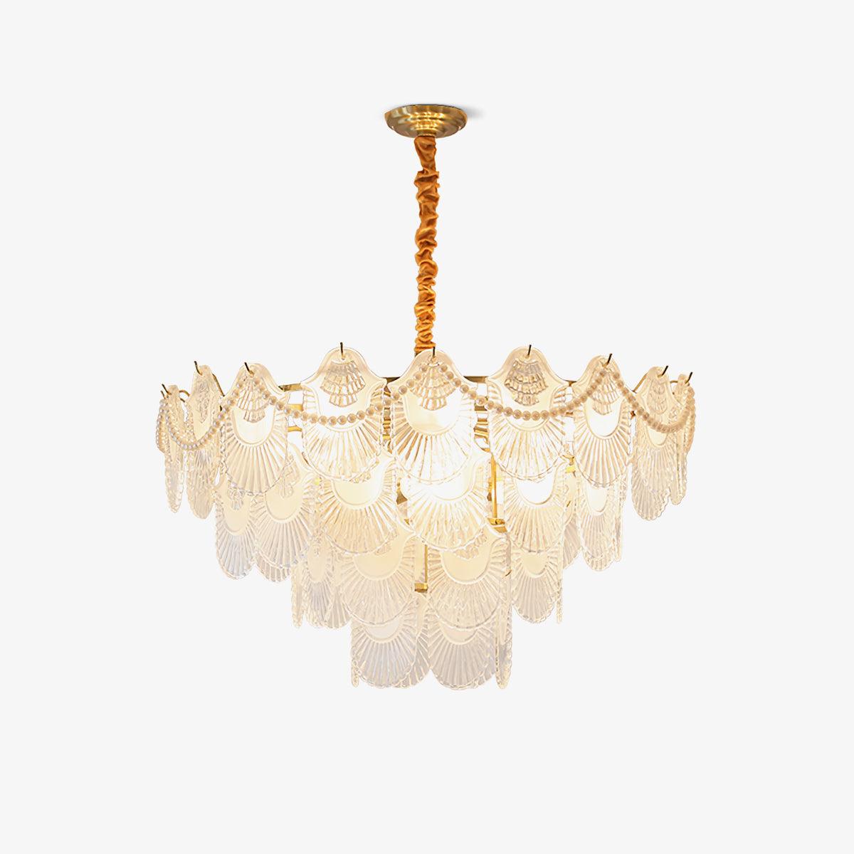 Liorelelle Chandelier Pearl Glass Shell