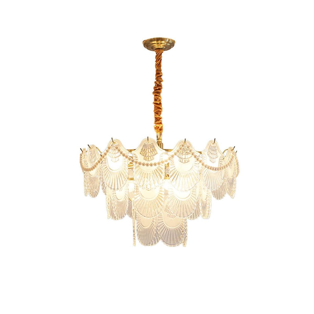 Liorelelle Chandelier Pearl Glass Shell