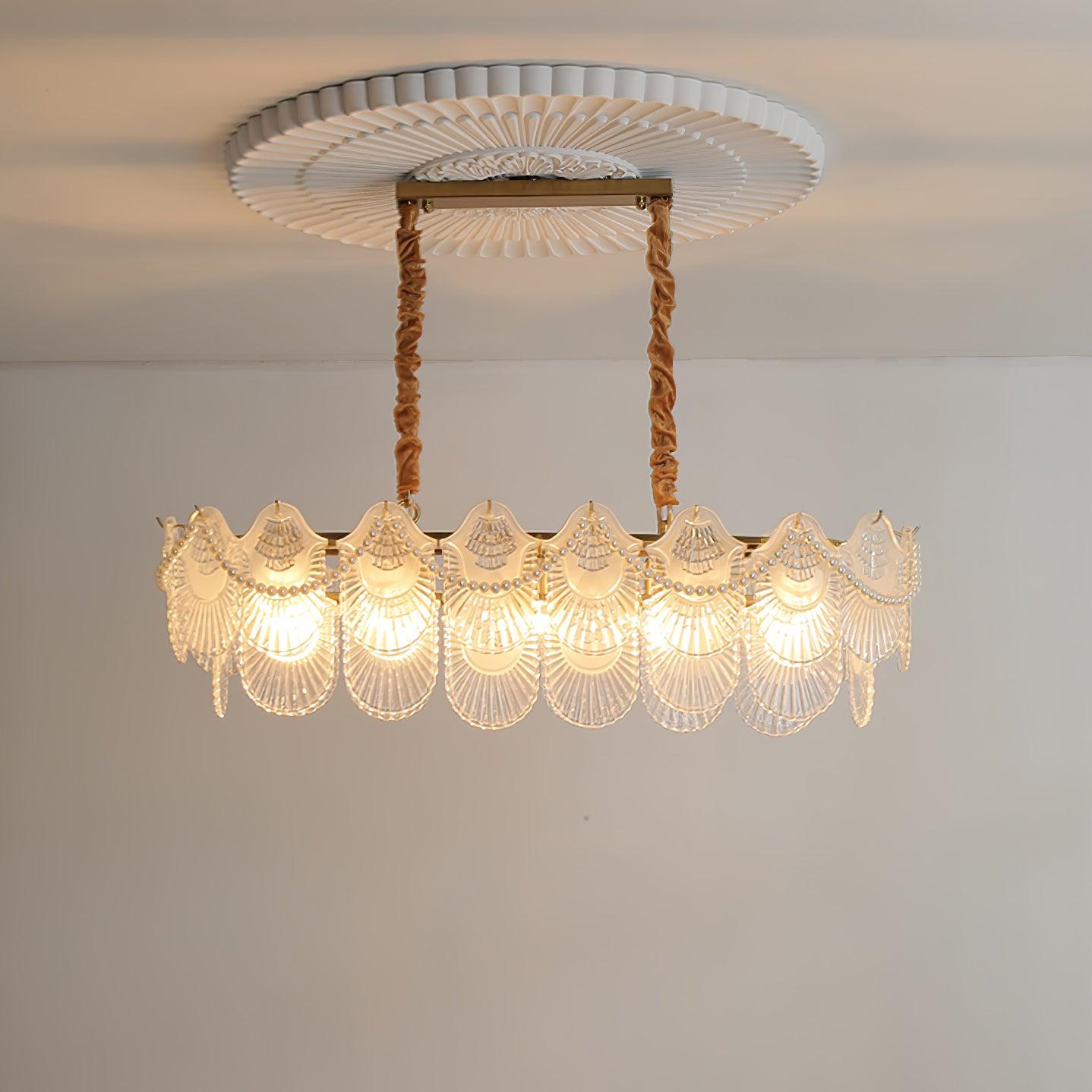 Liorelelle Chandelier Pearl Glass Shell