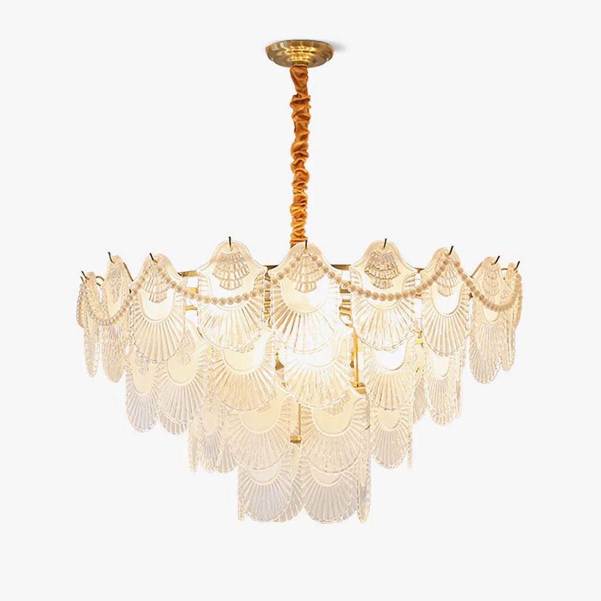 Liorelelle Chandelier Pearl Glass Shell