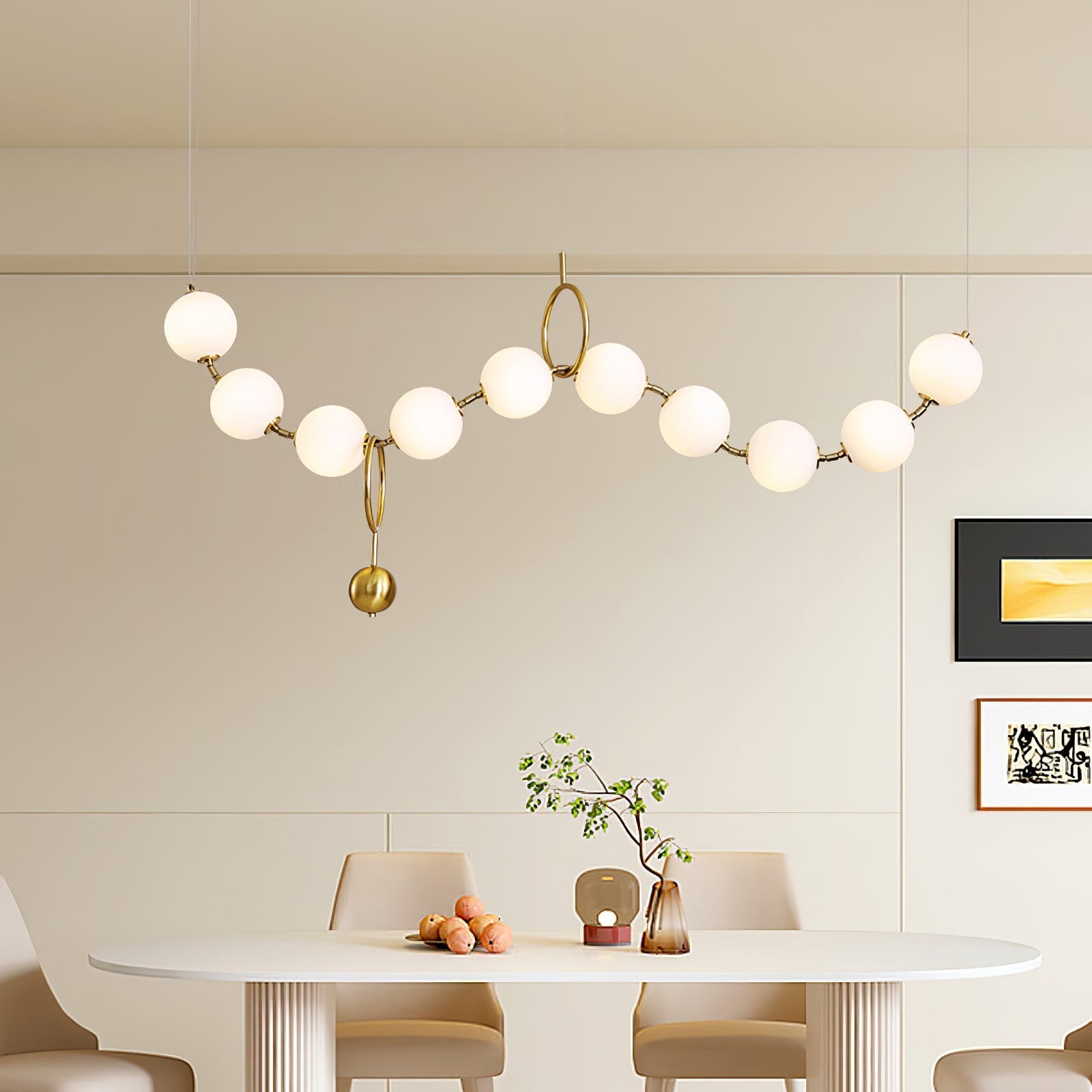 Lustra Pendant Lamp Necklace Glass - Neutral Decor