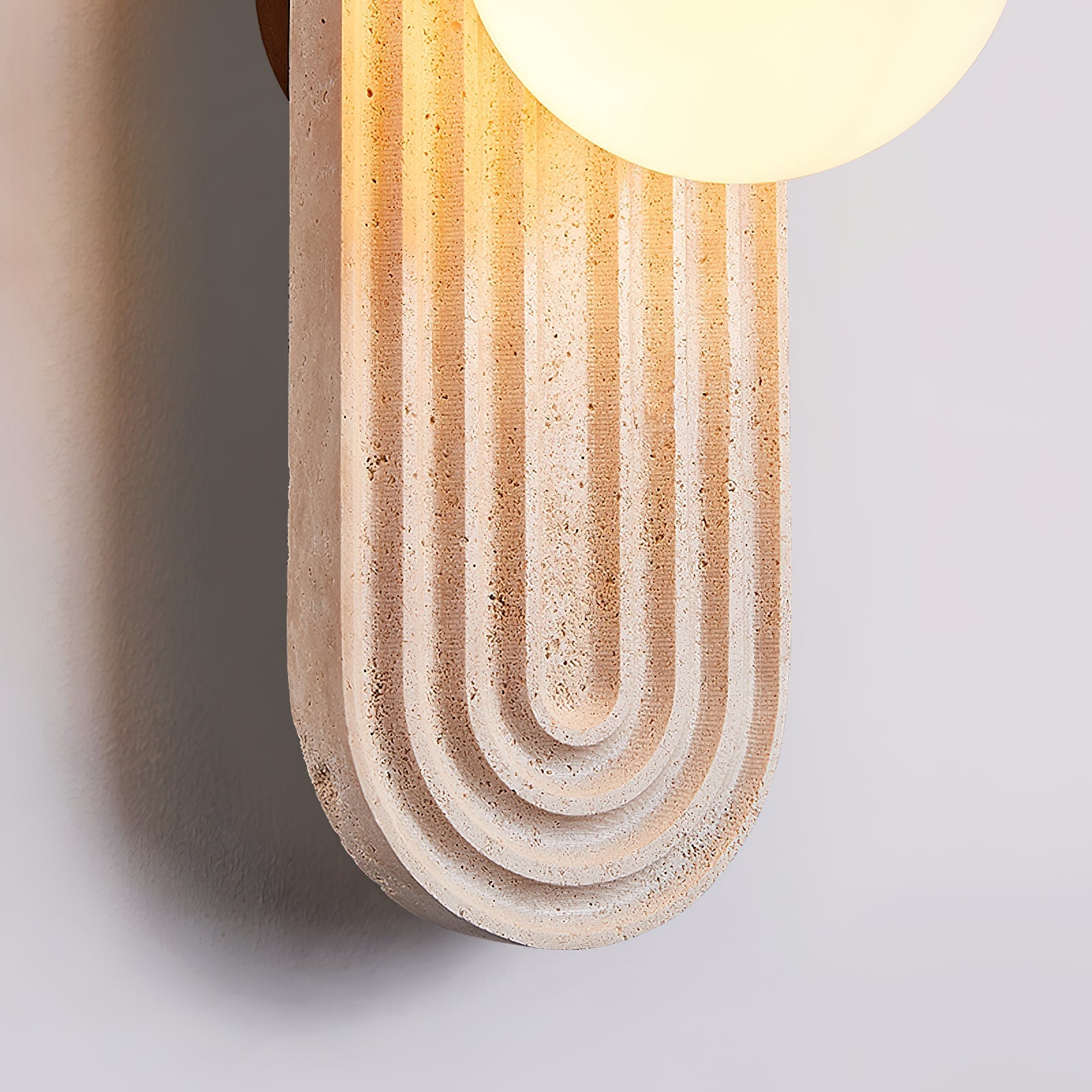 Pebivo Travertine Wall Lamp - Neutral Decor