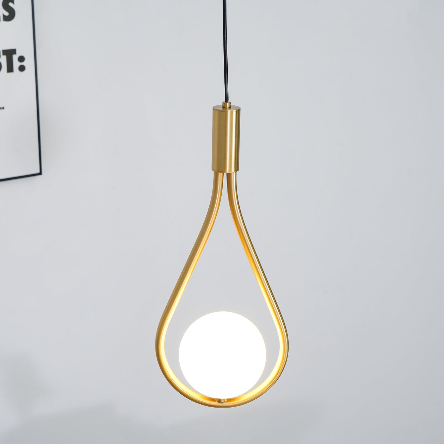 Droplet Modern Brass Pendant Light
