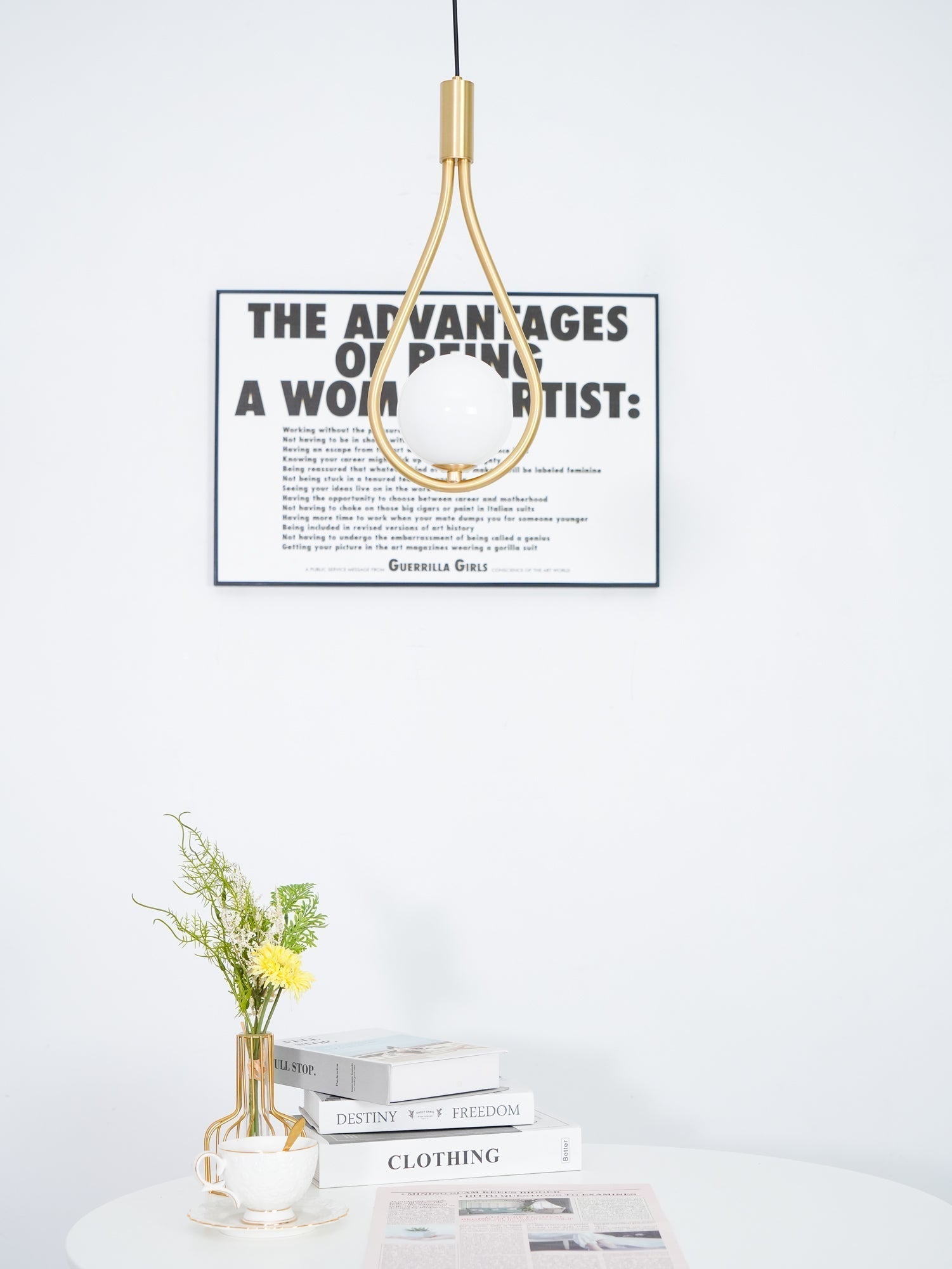 Droplet Modern Brass Pendant Light