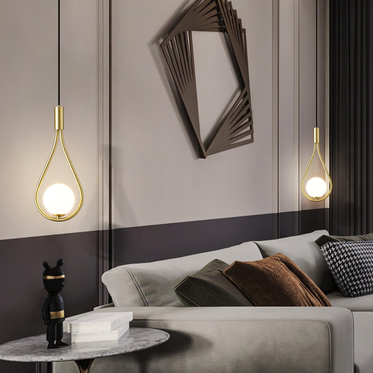 Droplet Modern Brass Pendant Light