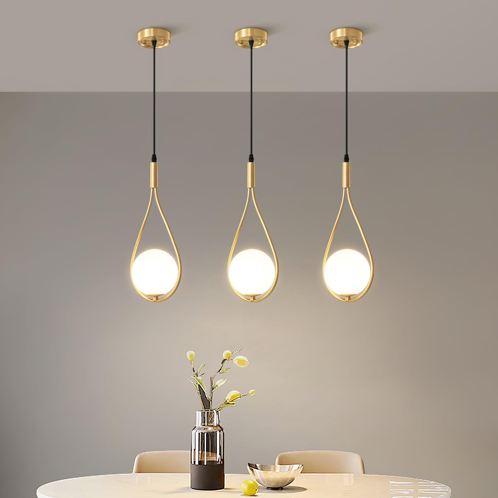 Droplet Modern Brass Pendant Light