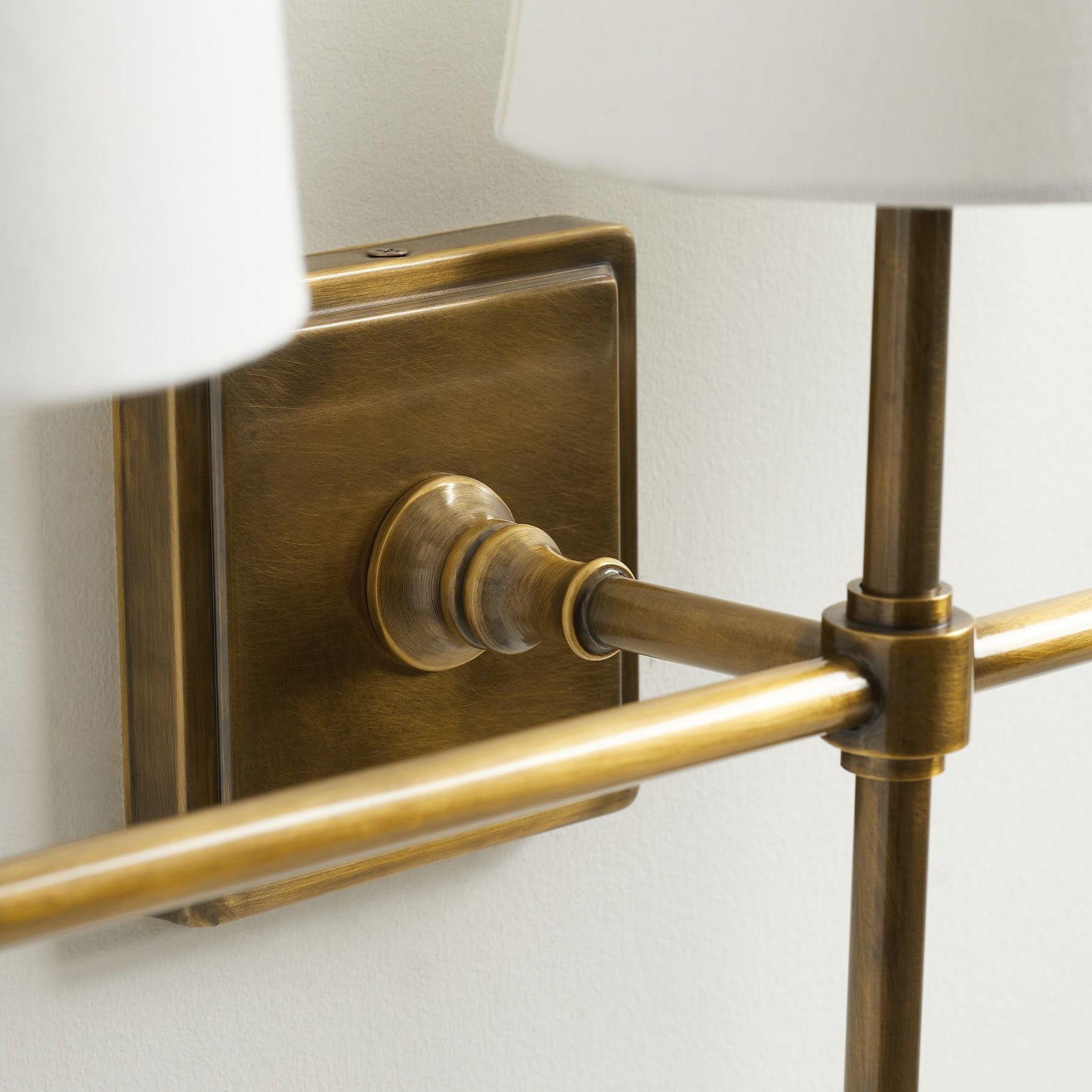 Vicarara Vintage Industrial Brass Fabric Wall Lamp - Neutral Decor