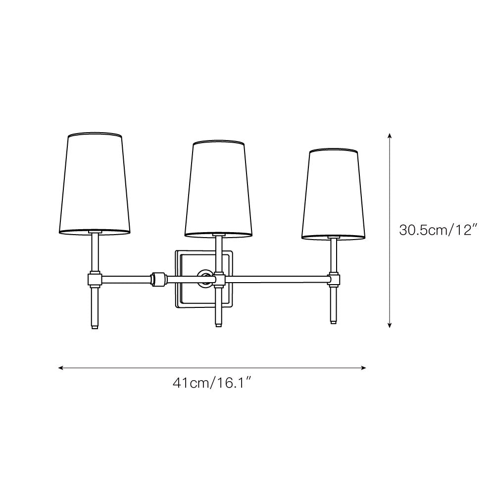 Vicarara Vintage Industrial Brass Fabric Wall Lamp - Neutral Decor