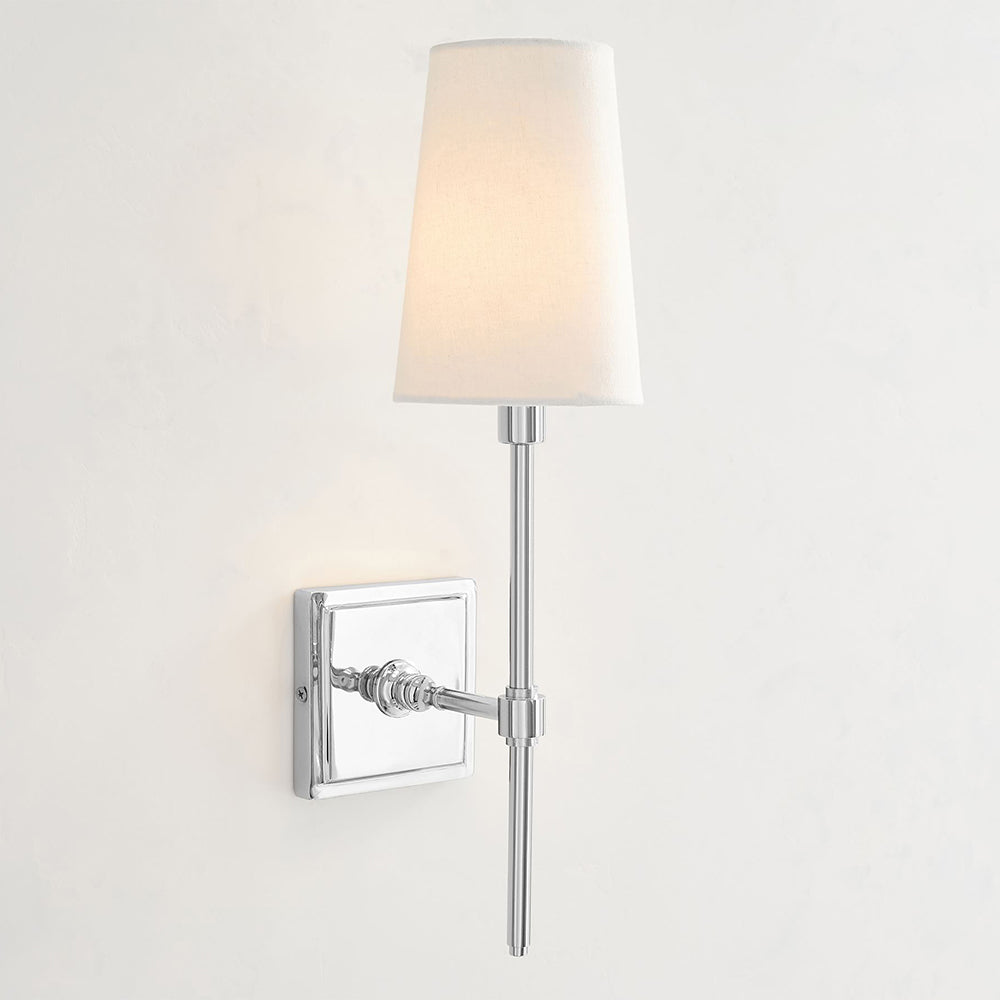Vicarara Vintage Industrial Brass Fabric Wall Lamp - Neutral Decor