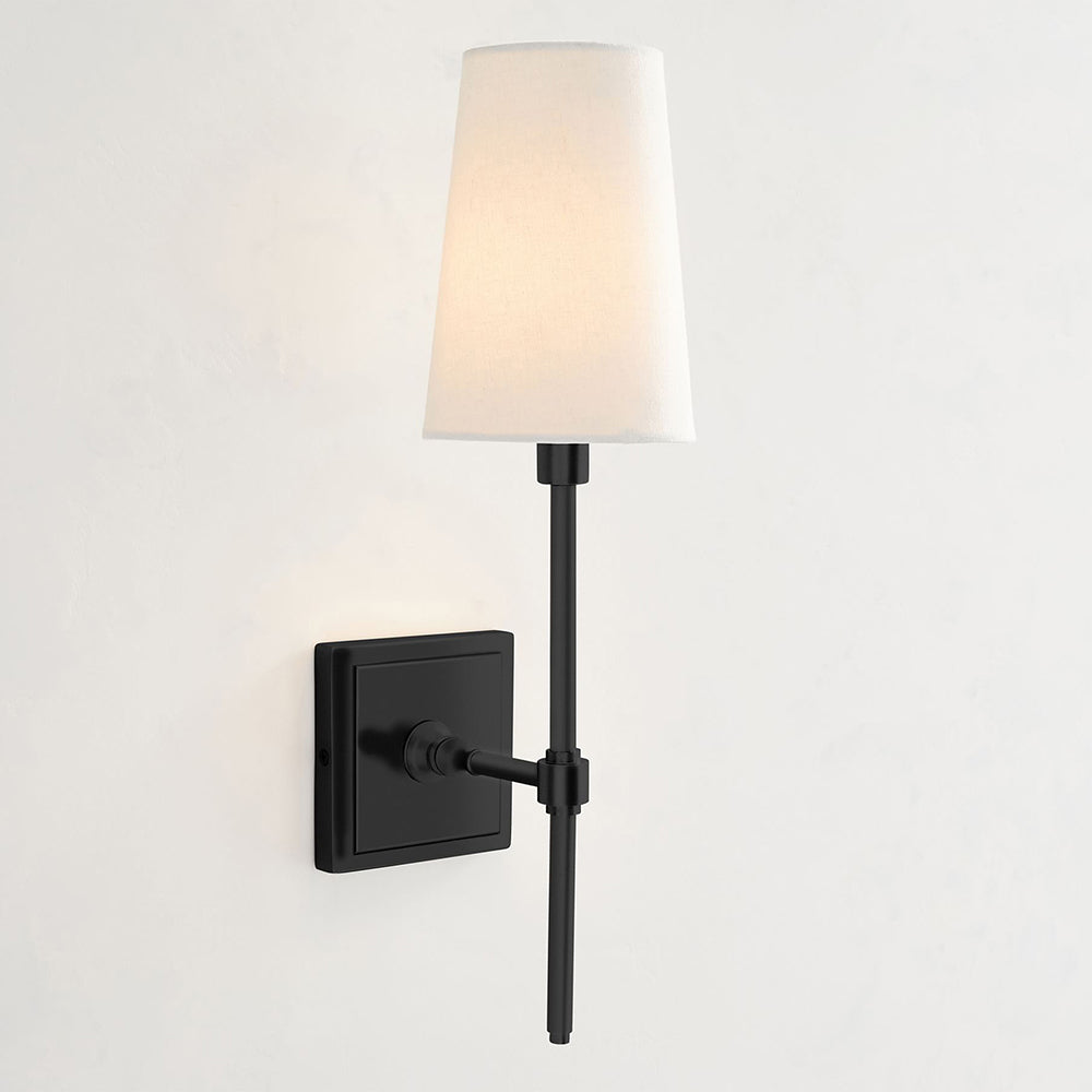 Vicarara Vintage Industrial Brass Fabric Wall Lamp - Neutral Decor