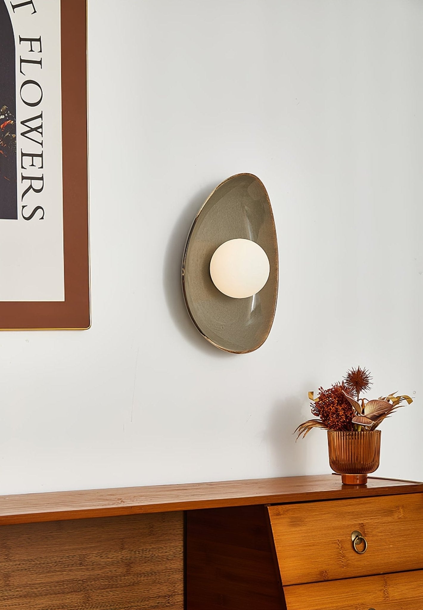 Ertalila Elegance Pebble Disc Ceramics Wall Light